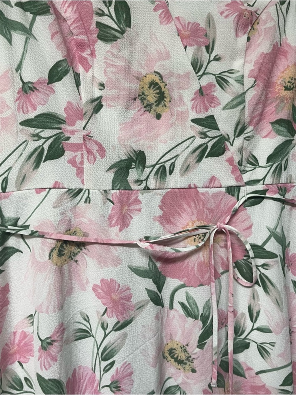 Brannan womens mini dress flutter sleeves v-neck ruffle hem floral size large - Picture 6 of 16